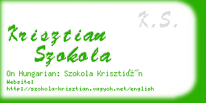 krisztian szokola business card